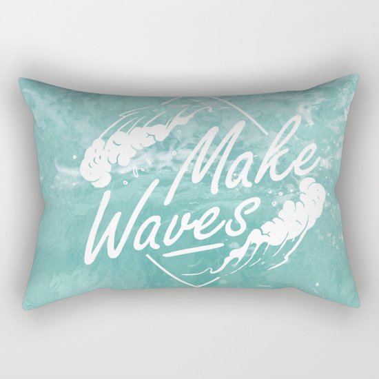 Make waves Rectangular Pillow