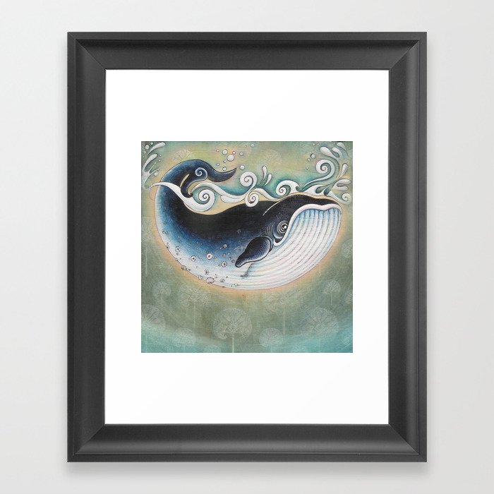 the Blue Whale Framed Art Print