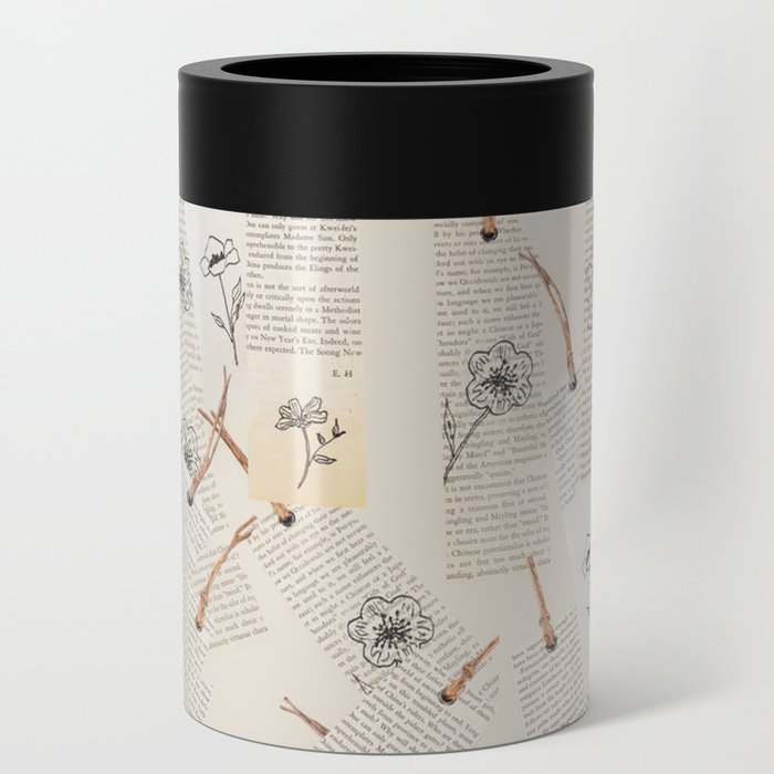 Bookpages and Sketches Can Cooler