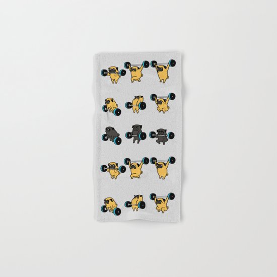 OLYMPIC LIFTING PUGS Hand & Bath Towel