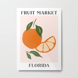 Fruit Market Florida Orange  Metal Print