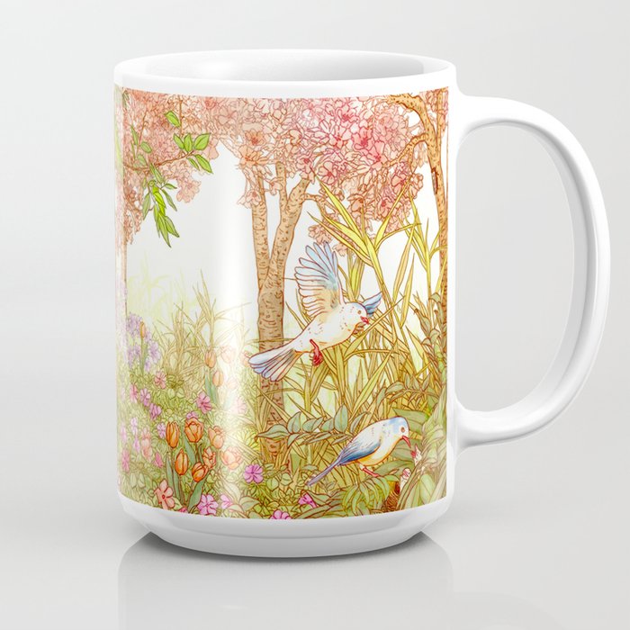 To See a Heaven in a Flower Coffee Mug (1 Mug) for Women 15 Oz