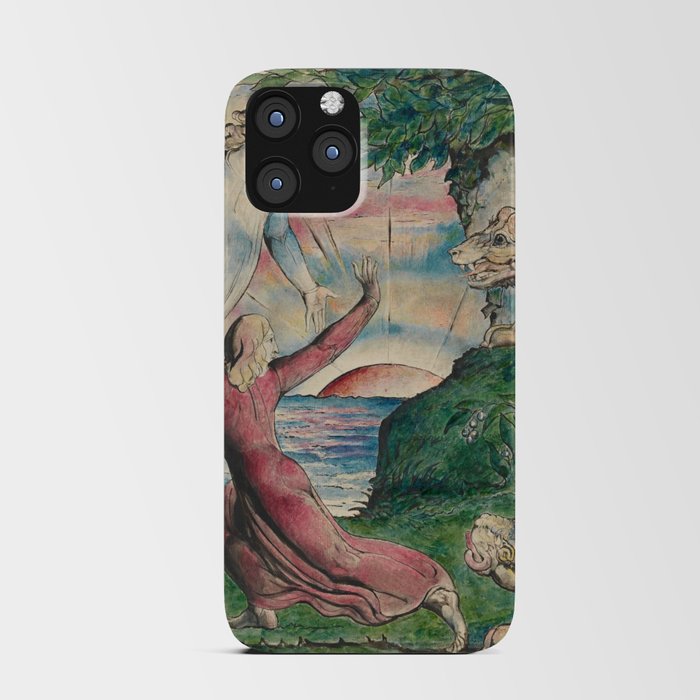 William Blake - Dante running from the three beasts iPhone Card Case