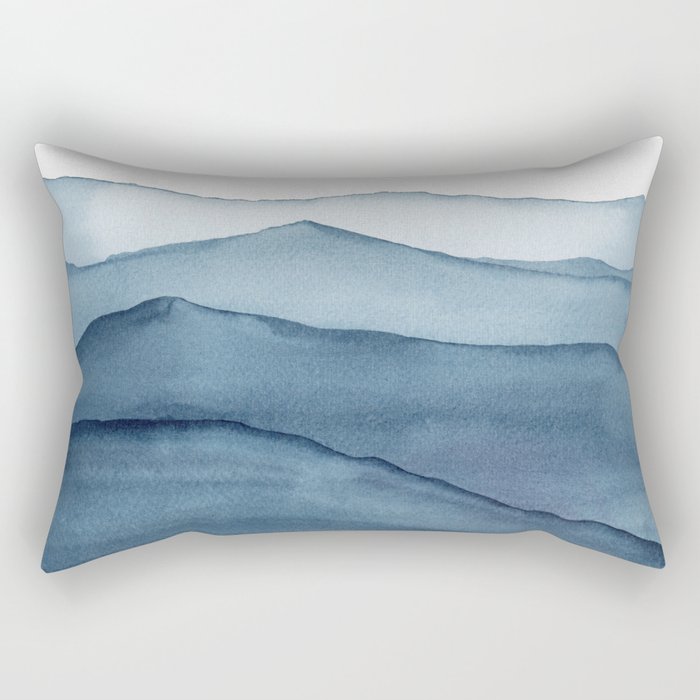 abstract watercolor waves Rectangular Pillow