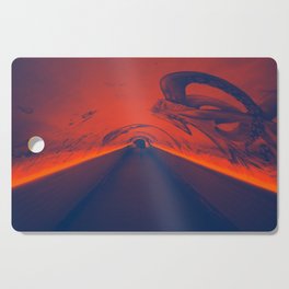 The Tunnel With The Octopus on The Wall Cinematic Photography Cutting Board