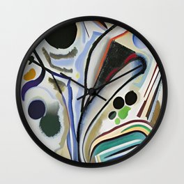 Enclosed Circles Wall Clock | Pattern, Modern, Graphicdesign, Circles, Blue, Shapes, Kandinsky, Abstract, White, Circle 