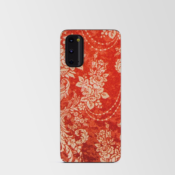 Red Flower Pattern Android Card Case