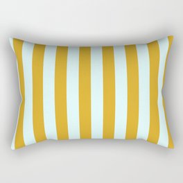 [ Thumbnail: Goldenrod & Light Cyan Colored Lines Pattern Rectangular Pillow ]