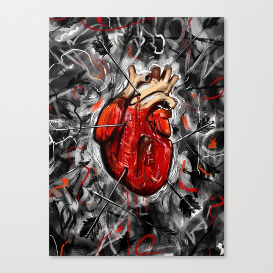 Heart & Arrows Canvas Print
