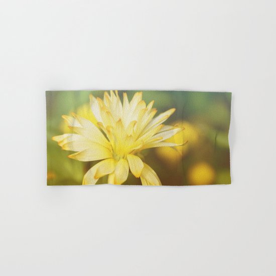 Dreamy yellow wild flower Hand & Bath Towel