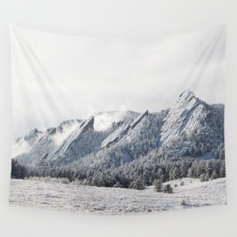 Frosty Flatirons Wall Tapestry