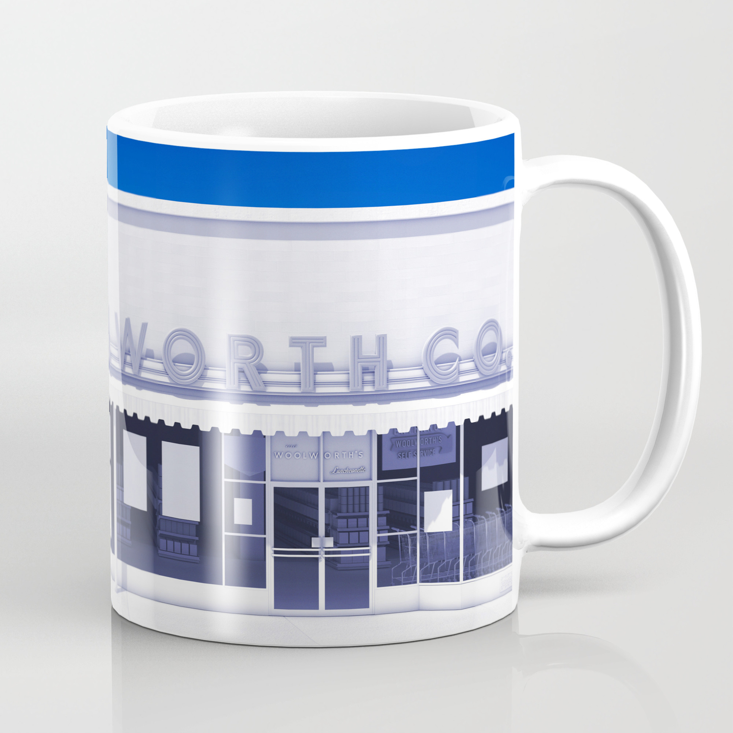 F.W. Woolworth All White Coffee Mug by Carlo A. Flores | Society6