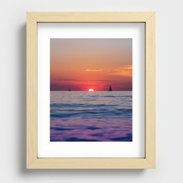 South Haven Sunset Recessed Framed Print