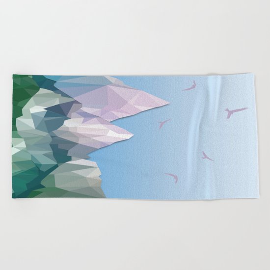 Night Mountains No. 35 Beach Towel