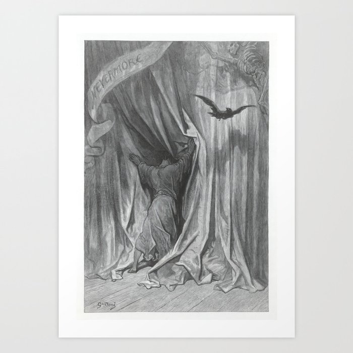 The Raven Pl.01 (1884) Gustave Doré Art Print