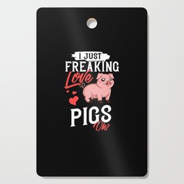Mini Piggy Pig Farmer Funny Cutting Board
