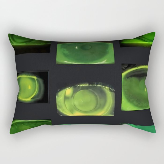 green eye aesthetic  Rectangular Pillow