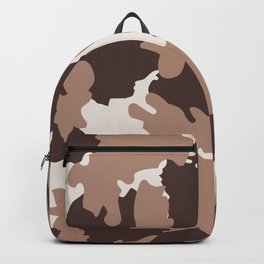 Earthy Brown + Tan Bohemian Animal Fur Pattern  Backpack