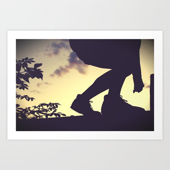 balanced silhouettes Art Print