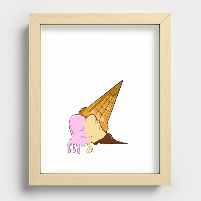 Ice Cream Drop Recessed Framed Print
