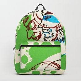 Unhinged Backpack | Ink, Pop Art, Horns, Acrylic, Screenprint, Goat, Print, Creepy, Graphicdesign 