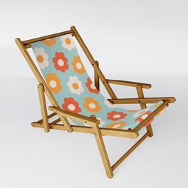 kitschy groovy flowers Sling Chair