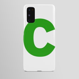 letter C (Green & White) Android Case