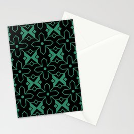 Antique seamless green background Islam cross star geometry Stationery Card