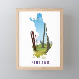 Finland ski Framed Mini Art Print