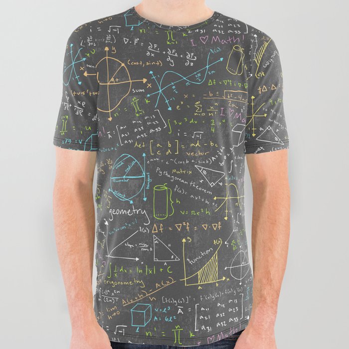 Math Lesson All Over Graphic Tee