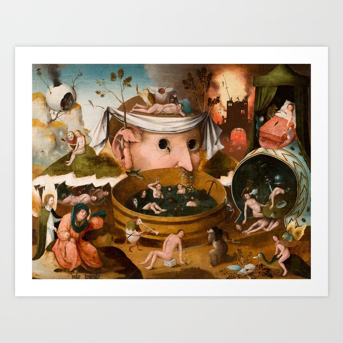 Hieronymus Bosch - The Visions of Tondal, Tondal's Vision, 1479 Art Print