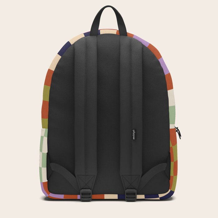 Retro 70s Colorful Patchwork Checkerboard