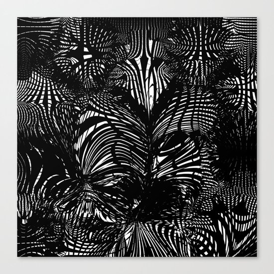 black stripes chaos Canvas Print