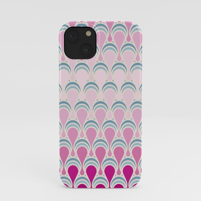 Pink Wave Drops iPhone Case