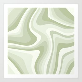 Abstract Wavy Stripes LXXVIII Art Print