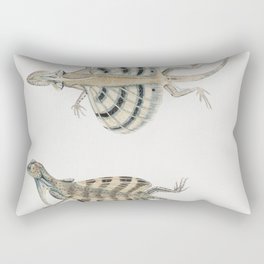 Five Banded Dragon Lizard Rectangular Pillow