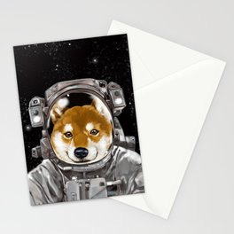 Astronaut Shiba Inu Stationery Card