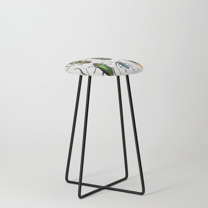Beetles Collage Counter Stool