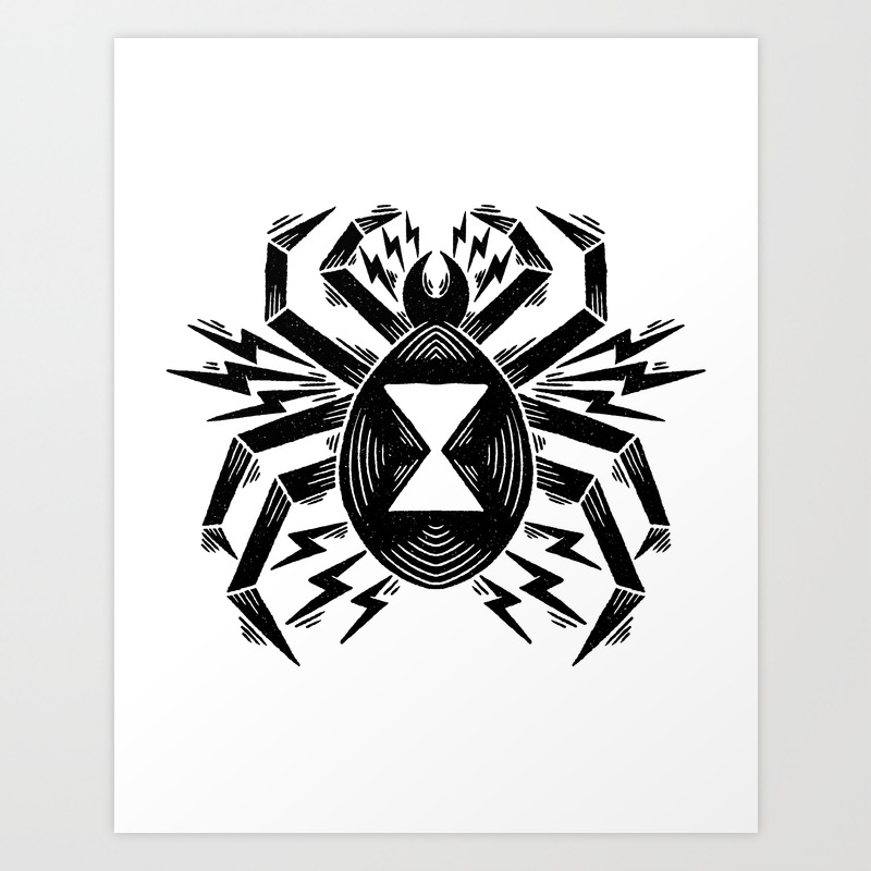 Black Widow Spider Art Print By Thewellkeptthing Society6
