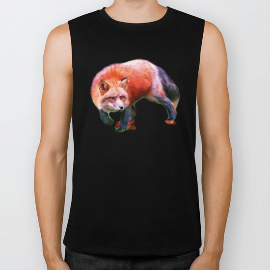Autumn Fox hunting Biker Tank