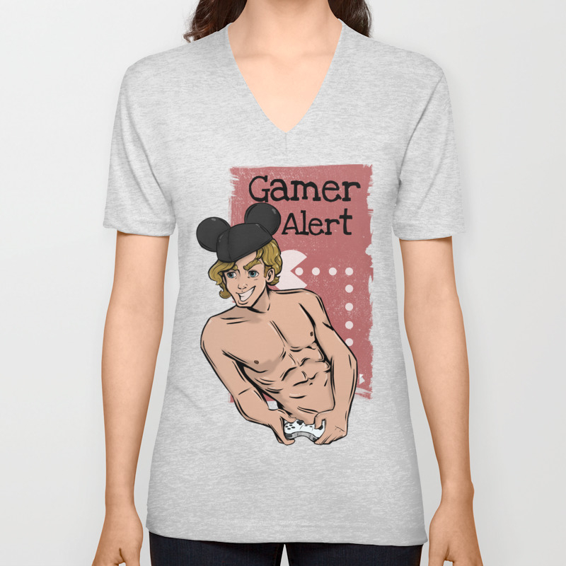 Gay gamer alert V Neck T Shirt