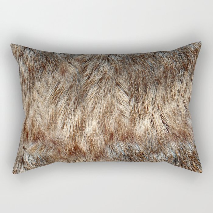 Rectangle faux shop fur cushion