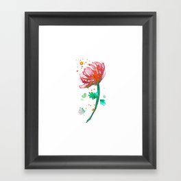 Warm Watercolour Fiordland Flower Framed Art Print