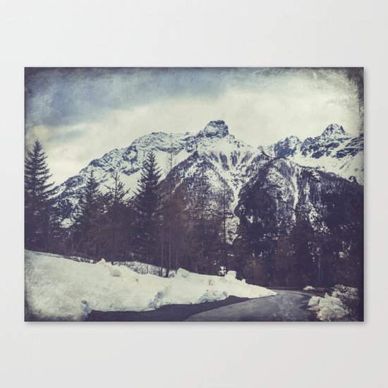 Snow on the Mountains Canvas Print
