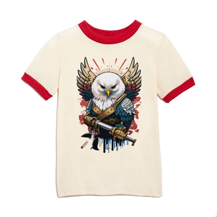 The Eagle with a Samurai Sword Kids T Shirt