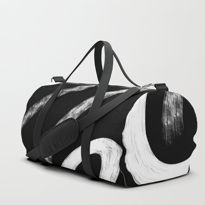 Black & White Abstract Lines#2 Duffle Bag