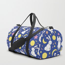 Moon Bunny (Blue) Duffle Bag