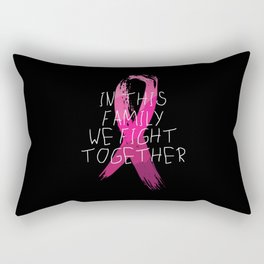 Family Breast Cancer Awareness Rectangular Pillow