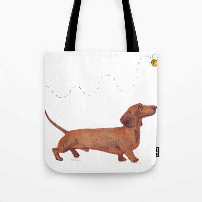 Sausage dog tote bag cheap