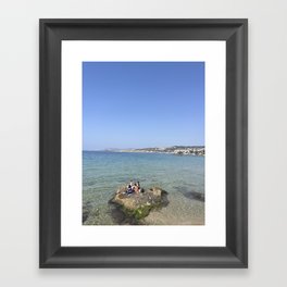 Girls in Greece Framed Art Print